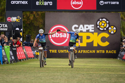 A Race of KMC Mountain Bike Team emotion at the ABSA Cape Epic